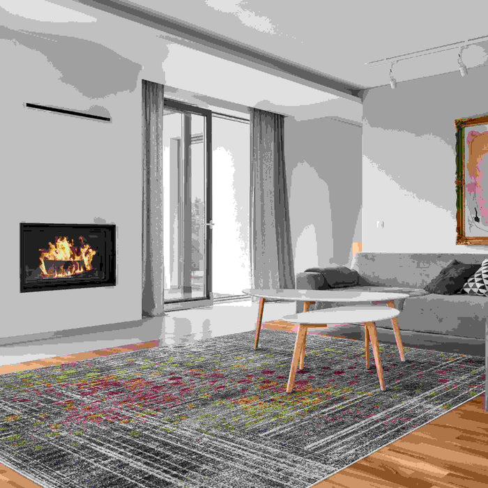 Miami Abstract Design Rug (V3) in living room www.homelooks.com