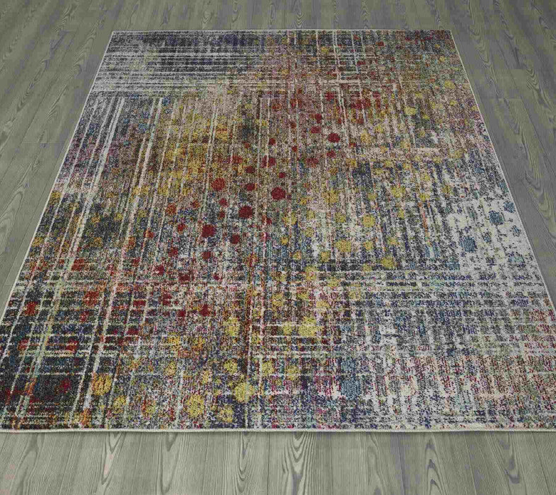 Miami Abstract Design Rug (V3) on wooden floor www.homelooks.com