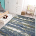 Miami Abstract Design Rug (V6) on bedroom floor www.homelooks.com