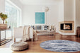 Monaco Contemporary Round Rug in living room www.homelooks.com