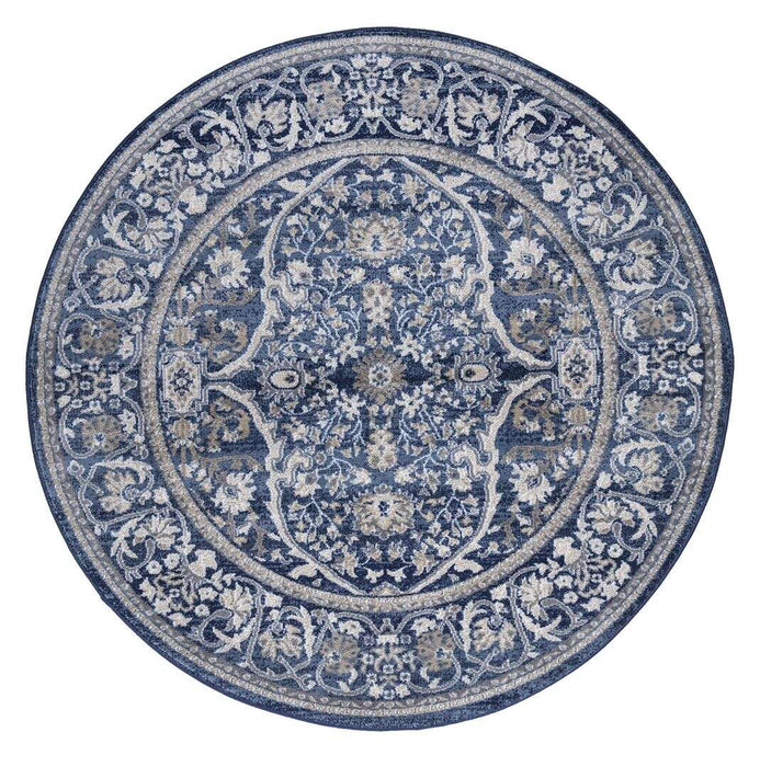 Monaco Floral Round Rug www.homelooks.com