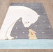 Funny Kids Polar Bear Grey Cream Rug over-view www.homelooks.com