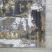 Ritz Abstract Modern Rug Gold & Grey (V1) corner view www.homelooks.com