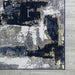 Ritz Abstract Modern Rug Gold & Navy (V1) corner view www.homelooks.com