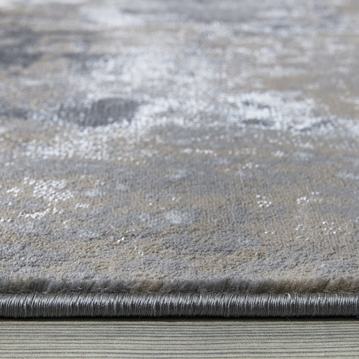 Ritz Abstract Modern Rug Silver & Grey (V1)