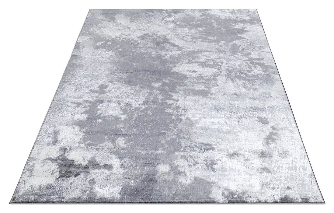 Ritz Abstract Modern Rug Silver & Grey (V2) over-view www.homelooks.com