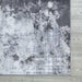 Ritz Abstract Modern Rug Silver & Grey (V2) corner view www.homelooks.com