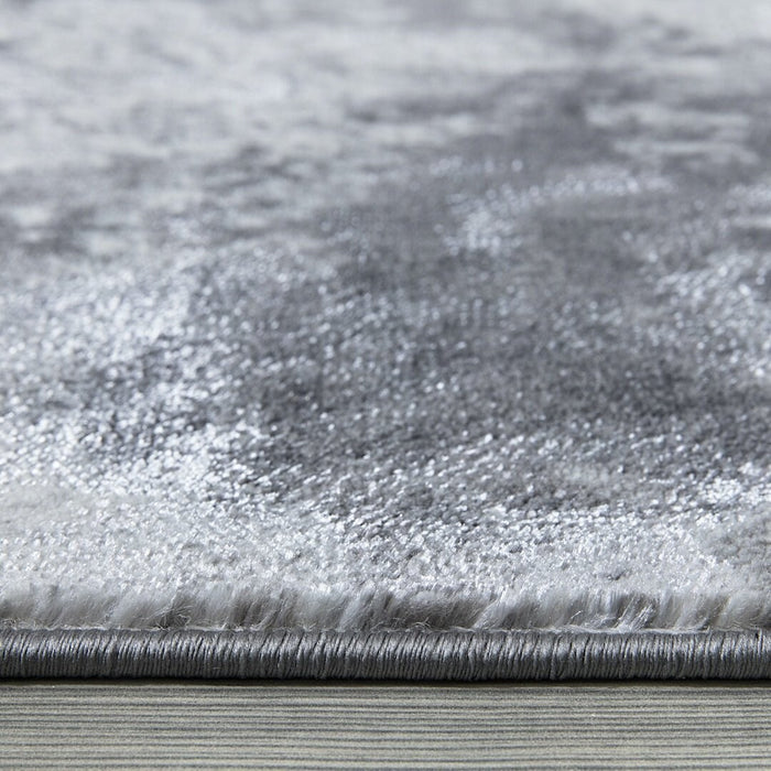 Ritz Abstract Modern Rug Silver & Grey (V2) pile height www.homelooks.com