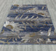 Ritz Floral Modern Rug Gold & Blue over-view www.homelooks.com