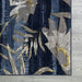Ritz Floral Modern Rug Gold & Navy corner view www.homelooks.com