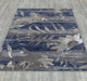 Ritz Floral Modern Rug Silver & Blue on wooden floor www.homelooks.com