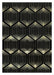 Ritz Geometric Contemporary Rug Gold & Black (V1) www.homelooks.com