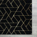 Ritz Geometric Contemporary Rug Gold & Black (V2) corner view www.homelooks.com
