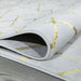 Ritz Geometric Contemporary Rug Gold & Cream (V2) folded homelooks.com