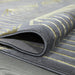 Ritz Geometric Contemporary Rug Gold & Grey (V1) folded homelooks.com