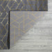 Ritz Geometric Contemporary Rug Gold & Grey (V2) folded corner homelooks.com
