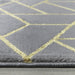 Ritz Geometric Contemporary Rug Gold & Grey (V2) pile height homelooks.com