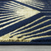 Ritz Geometric Contemporary Rug Gold & Navy (V1) pile height homelooks.com