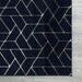 Ritz Geometric Contemporary Rug Gold & Navy (V2) corner view homelooks.com
