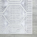 Ritz Geometric Contemporary Rug Silver & Cream (V1) corner view homelooks.com