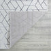 Ritz Geometric Contemporary Rug Silver & Cream (V2) folded corner homelooks.com