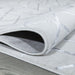 Ritz Geometric Contemporary Rug Silver & Cream (V2) folded homelooks.com