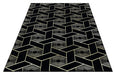 Ritz Geometric Design Rug Gold & Black over-view homelooks.com
