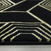 Ritz Geometric Design Rug Gold & Black pile height homelooks.com