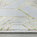 Ritz Geometric Design Rug Gold & Cream pile height homelooks.com