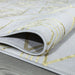 Ritz Geometric Design Rug Gold & Cream folded homelooks.com