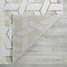 Ritz Geometric Design Rug Gold & Cream folded corner homelooks.com