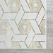 Ritz Geometric Design Rug Gold & Cream corner view homelooks.com