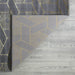 Ritz Geometric Design Rug Gold & Grey folded corner homelooks.com