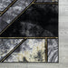 Ritz Geometric Modern Rug Gold & Black (V1) corner view homelooks.com