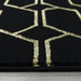 Ritz Geometric Modern Rug Gold & Black (V2) pile height homelooks.com