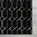 Ritz Geometric Modern Rug Gold & Black (V2) corner view homelooks.com