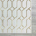 Ritz Geometric Modern Rug Gold & Cream corner view homelooks.com