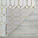 Ritz Geometric Modern Rug Gold & Cream folded corner homelooks.com