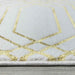 Ritz Geometric Modern Rug Gold & Cream (V1) pile height homelooks.com