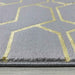 Ritz Geometric Modern Rug Gold & Grey (V3) pile height homelooks.com