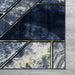 Ritz Geometric Modern Rug Gold & Navy (V1) corner view homelooks.com