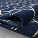 Ritz Geometric Modern Rug Gold & Navy (V3) folded homelooks.com