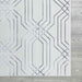 Ritz Geometric Modern Rug Silver & Cream (V1) corner view homelooks.com