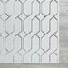 Ritz Geometric Modern Rug Silver & Cream (V2) corner view homelooks.com