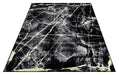 Ritz Marble Design Rug Gold & Black over-view homelooks.com