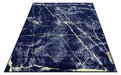 Ritz Marble Design Rug Gold & Navy over-view homelooks.com 