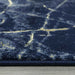 Ritz Marble Design Rug Gold & Navy pile height homelooks.com