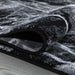 Ritz Marble Design Rug Silver & Black folded homelooks.com