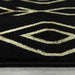 Ritz Moroccan Contemporary Rug Gold & Black pile height homelooks.com