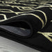 Ritz Moroccan Contemporary Rug Gold & Black folded homelooks.com